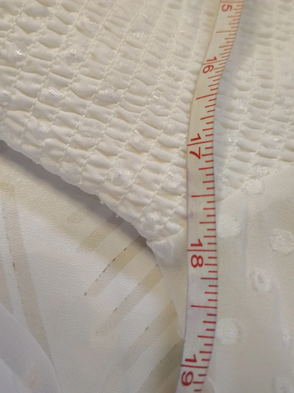 Laundry Women's White Smocked Swiss Dot Long Sleeve Top Large Cottage Core Boho